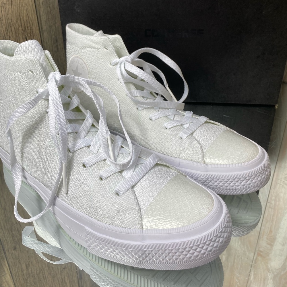 Converse Ctas 2 Flyknit White High Top AUTHENTIC - Picture 6 of 8